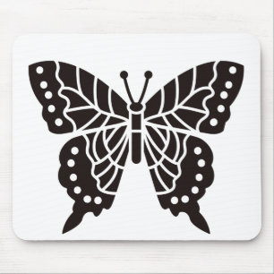 Schmetterling Schwarz-Weiß Mousepad
