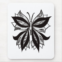 Schmetterling Schwarz-Weiß-Stamm Tattoo