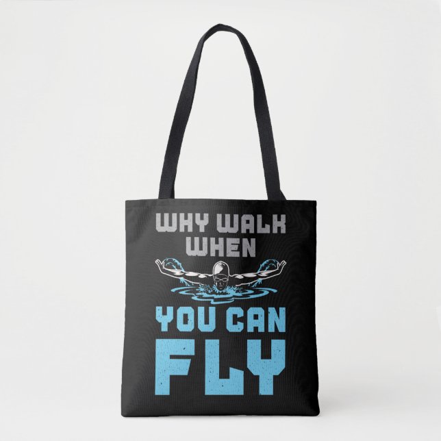 Schmetterling schwimmen, wenn man fliegen kann tasche (Vorderseite)