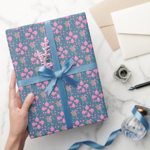 Schmetterling-Seepferdchen in Blasen Geschenkpapie Geschenkpapier