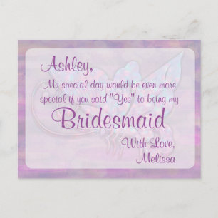 Schmetterling - Sei meine Bridesmaid? Einladungspostkarte