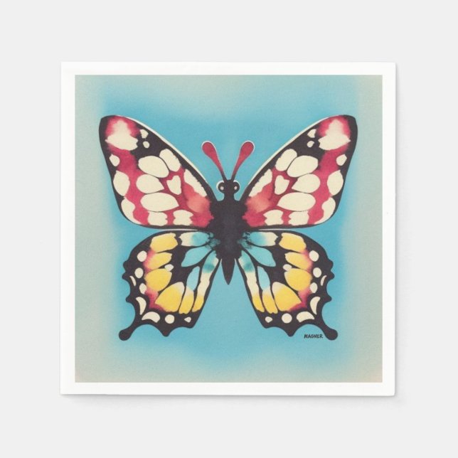 Schmetterling Serviette (Vorderseite)