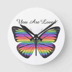 Schmetterling Sie sind lieblich Wall Uhr
