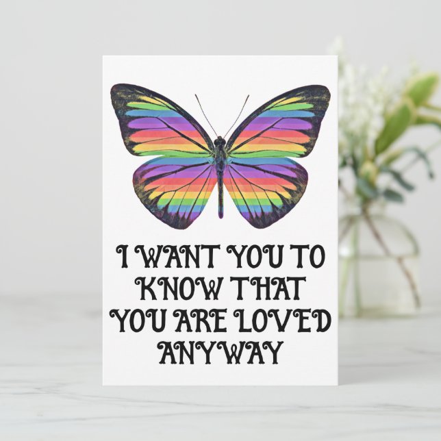 Schmetterling Sie sind Lieblingskarte Feiertagskarte (Stehend Vorderseite)