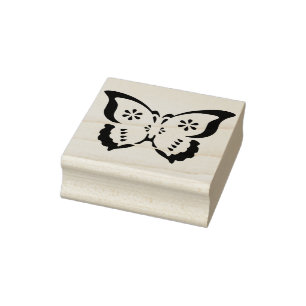 Schmetterling Silhouette Briefmarke Gummistempel