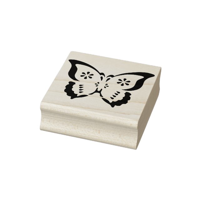 Schmetterling Silhouette Briefmarke Gummistempel (Stempel)