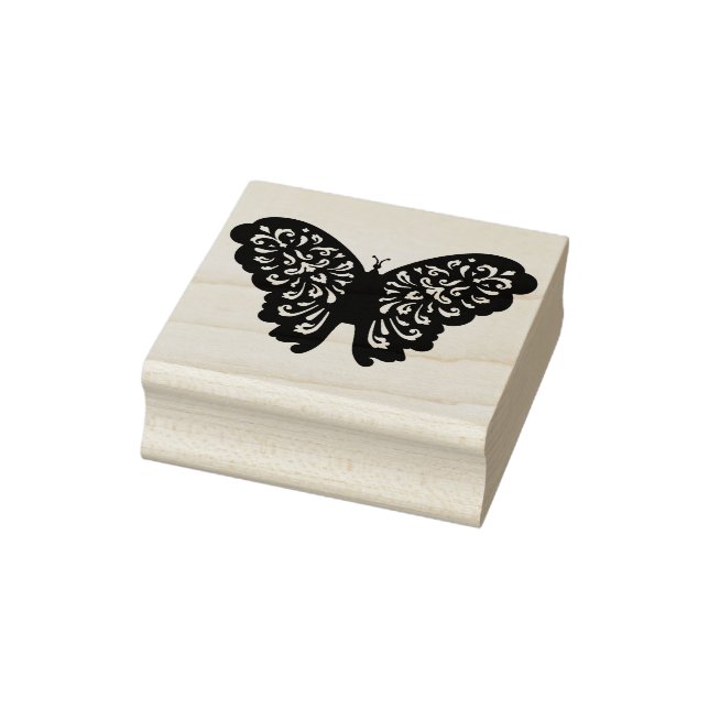 Schmetterling Silhouette Briefmarke Gummistempel (Stempel)