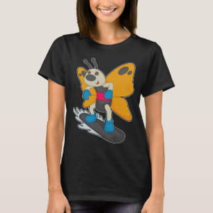 Schmetterling Snowboard Wintersport T-Shirt