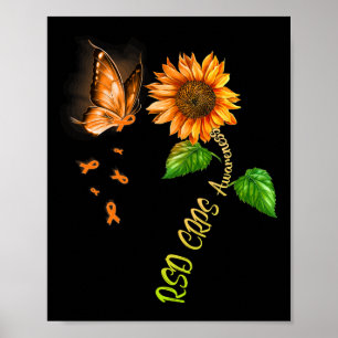 Schmetterling Sonnenblume Rsd Crps Bewusstsein Poster