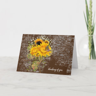 Schmetterling Sonnenblumenstrauß in Gedanken an di Karte