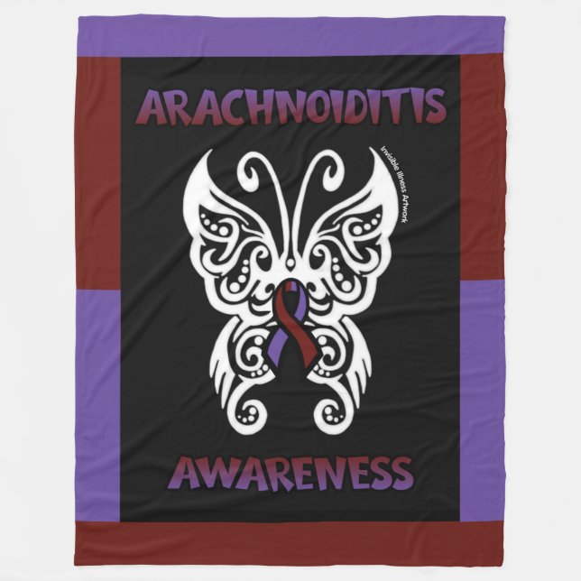Schmetterling/Stamm...Arachnoiditis Fleece Blanket (Vorderseite)