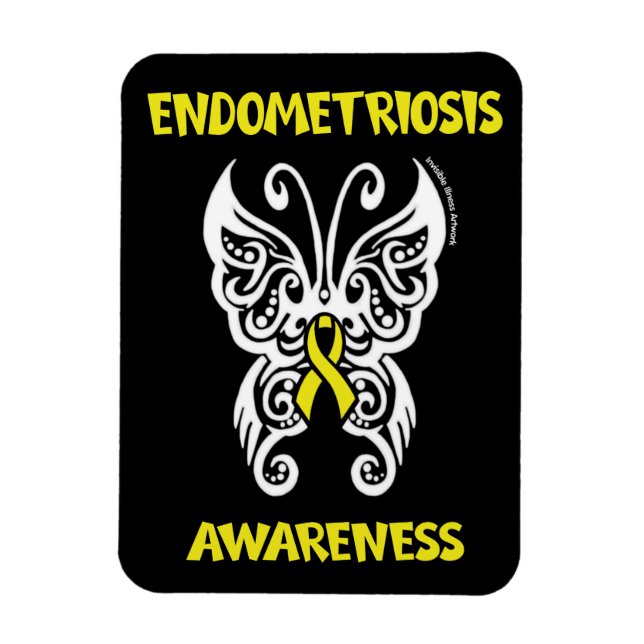 Schmetterling/Stamm...Endometriose Magnet (Vertikal)
