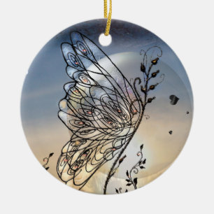 Schmetterling steigt! keramikornament