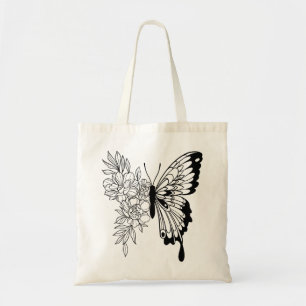 Schmetterling-Tasche mit Blumenmuster Tragetasche