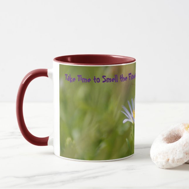 Schmetterling-Tasse, Nimm dir Zeit, um die Blume z Tasse (Mit Donut)