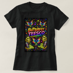 Schmetterling TEESCO Graffiti Schmetterling-Shirt T-Shirt