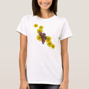 Schmetterling u. gelbes Blument-stück T-Shirt