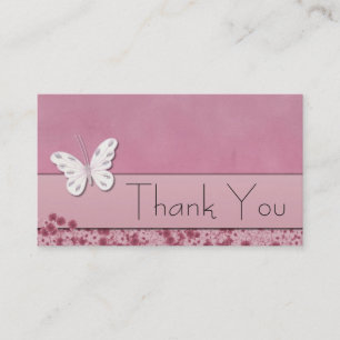 Schmetterling und Blume Danke Business Card Visitenkarte