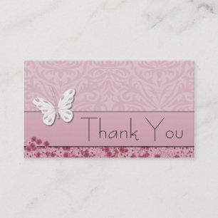 Schmetterling und Blume Danke Business Card Visitenkarte
