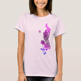 Schmetterling und Blume Doodle T - Shirt