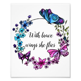 Schmetterling und Blume Eigene Anführungszeichen Fotodruck
