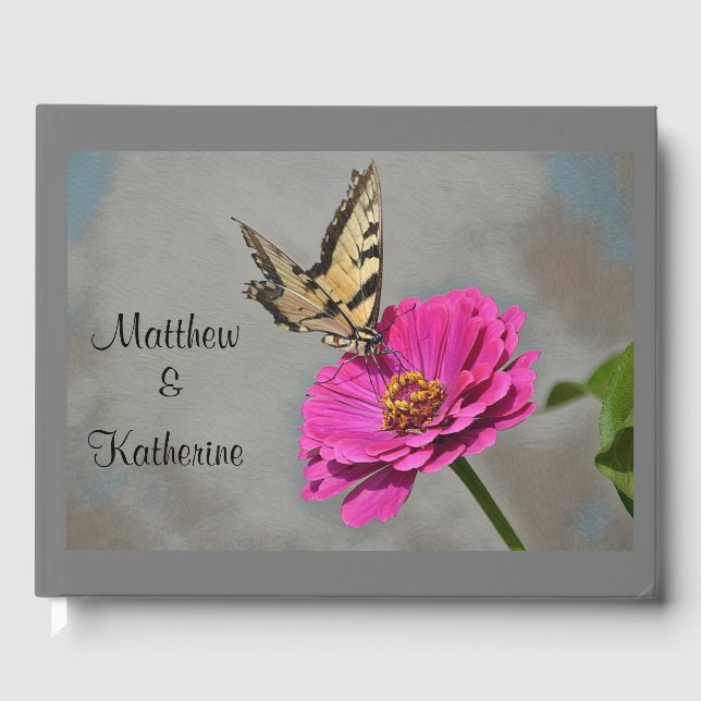 Schmetterling und Blume Gästebuch (Vorderseite)