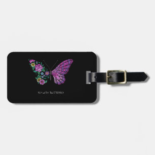 Schmetterling und Blume Gepäckanhänger
