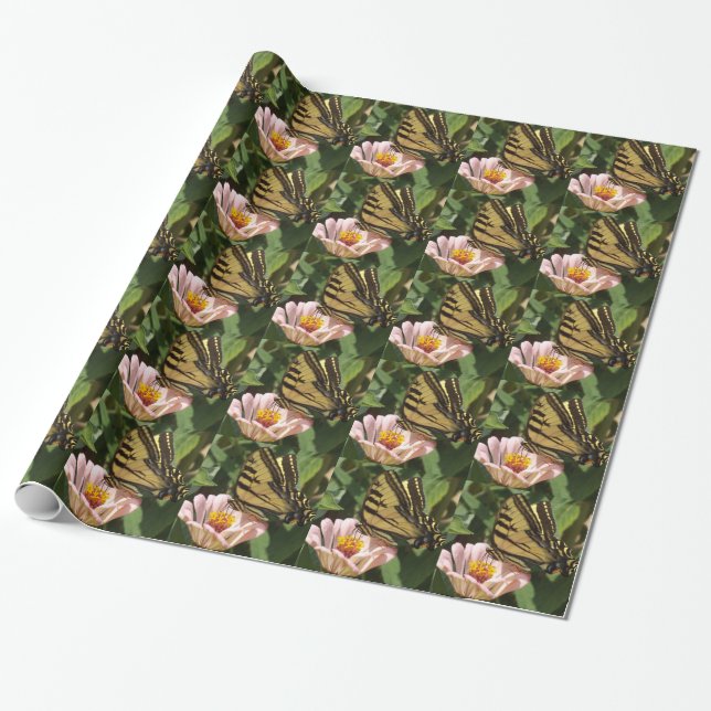 Schmetterling und Blume Geschenkpapier (Ungerollt)