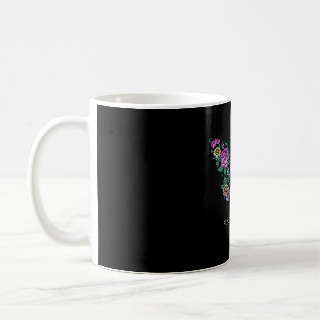 Schmetterling und Blume Kaffeetasse (Links)