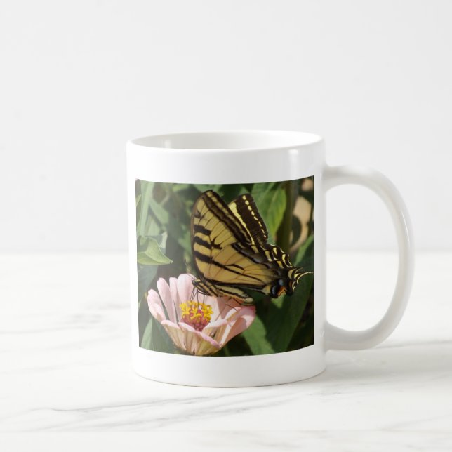 Schmetterling und Blume Kaffeetasse (Rechts)