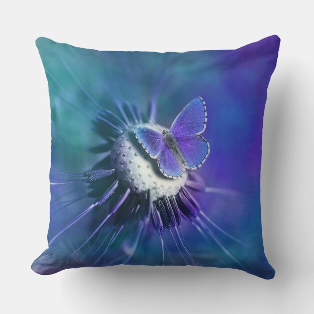 Schmetterling und Blume Kissen (Vorderseite)