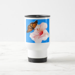 Schmetterling und Blume Reisebecher