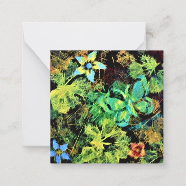 Schmetterling und Blume Rodilius Card Mitteilungskarte (Vorderseite)