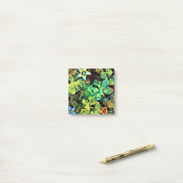 Schmetterling und Blume Rodilius Post It Notes Post-it Klebezettel (Auf Schreibtisch)