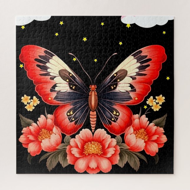 Schmetterling und Blume sind in diesem wunderschön (Vertikal)