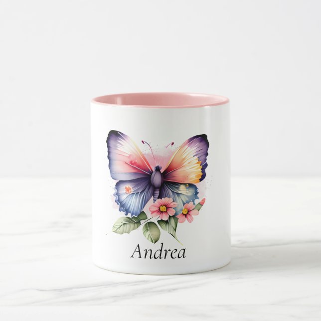 Schmetterling und Blume Tasse (Zentrum)