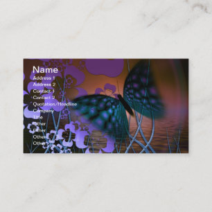 Schmetterling und Blumen Visitenkarte
