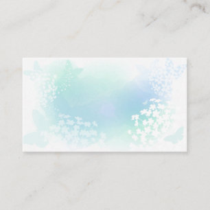 Schmetterling und BlumenAquarell-Hintergrund Visitenkarte