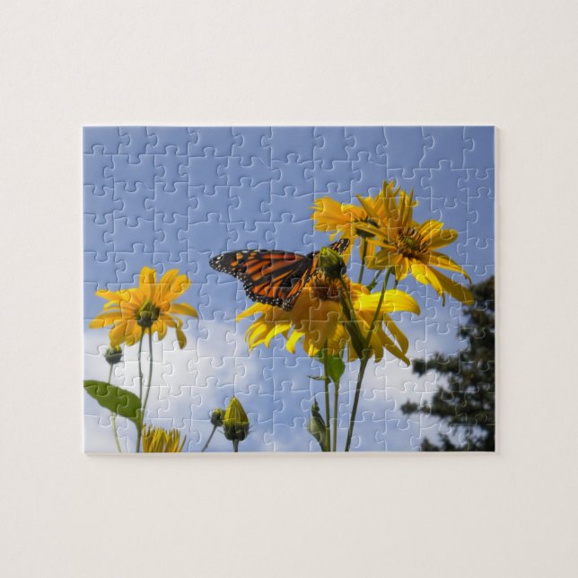 Schmetterling und das Sonnenblumenpuzzle (Horizontal)