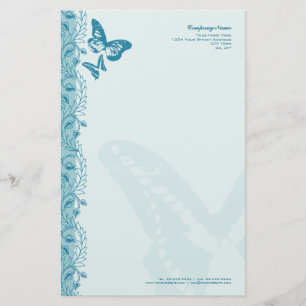 Schmetterling und dekorative Verzierte Grenze in B Briefpapier
