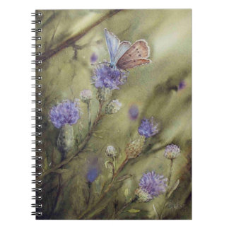 Schmetterling und Disteln Notizblock