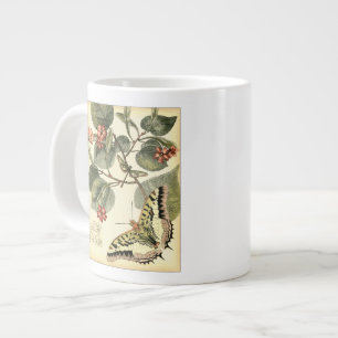 Schmetterling und Drachenfliege mit roten Blume Jumbo-Tasse