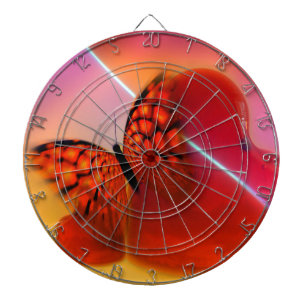 Schmetterling und Herz Dartscheibe