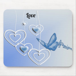 Schmetterling und Herz Mousepad