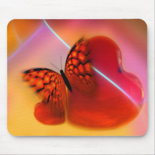 Schmetterling und Herz Mousepad