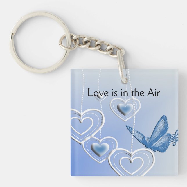 Schmetterling und Herz Schlüsselanhänger (Vorderseite)