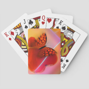 Schmetterling und Herz Spielkarten