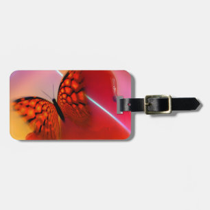 Schmetterling und Herzen Gepäckanhänger
