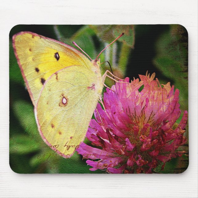 Schmetterling und Klee Mousepad (Vorne)