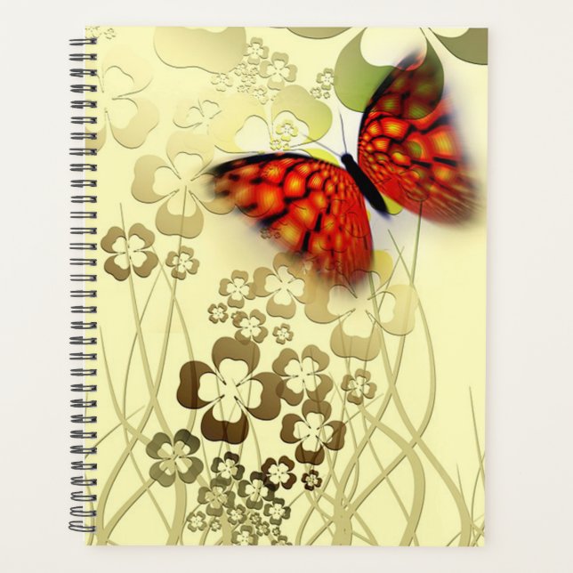 Schmetterling und Kleeblätter Planer (Vorderseite)